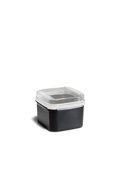 Tupperware Custom Square Black Food Storage Container 2.6 Lt