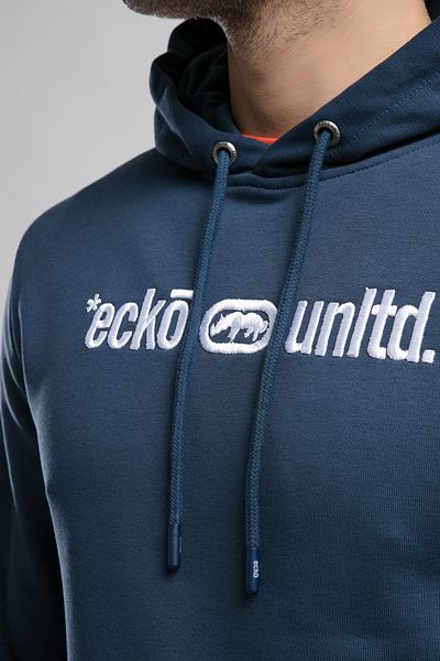 ECKO UNLTD Yorker Navy Blue Sweatshirt Embroidered Loose Fit Men's Sweatshirt