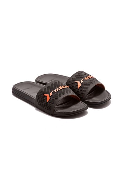 Rider Men's Black Slippers - Free ll Slide, Size 39/46