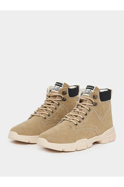 Styli Textured Stitch Detail Lace Up Ankle Boots