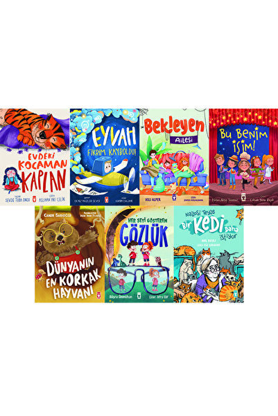 Timaş Çocuk 1. ve 2. Sınıf Okuma Seti 7 Kitap Evdeki Kocaman Kaplan-Eyvah Fik...