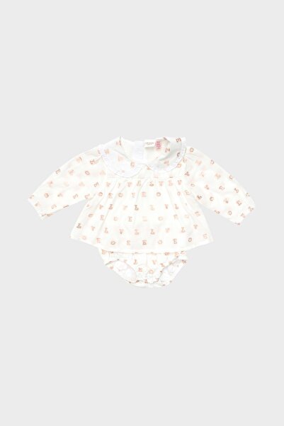 Layette Bg Store Baby Girl Patterned Blouse 22fw0lt7606