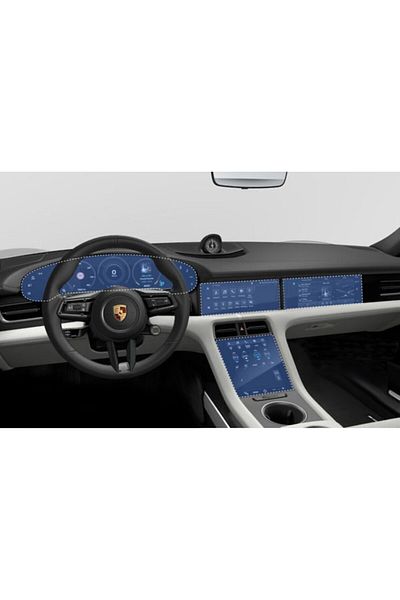 corcishop Porsche Taycan 4S Navigation Instrument and Information Display Compatible 9H Nano Screen Protector
