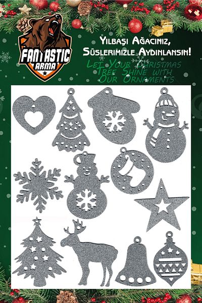 FANTASTIC Glitter Eva Christmas Tree Ornament - Bright and Stylish Handmade Decoration