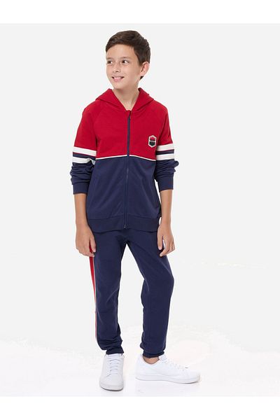 Victor and Jane By Styli Colorblock Hoodie & Joggers Set