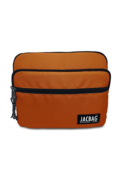 Jacbag Geantă pentru tabletă și telefon Tile Orange cu trei buzunare - Fete/F...