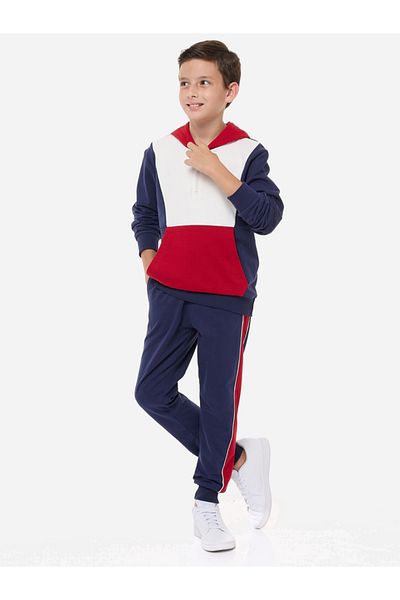 Victor and Jane By Styli Colorblock Hoodie & Joggers Set