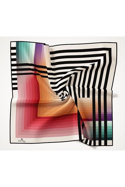 Silk Home Zebra Pattern Twill Scarf - Transitional Model 3110-04