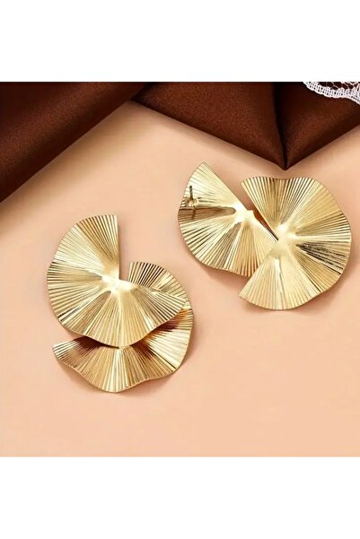 DM -Care Double Wavy Ruffled Design Earrings, Vintage Style