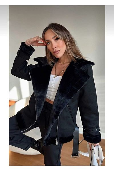 La Querta Dámský pásek New Season Detailed Zr Leather Suede Coat Lq