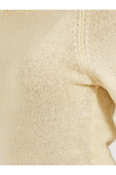 Styli Knitted Sweater Mini Dress with Long Sleeves