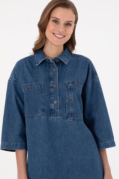 U.S. Polo Assn. Women's Blue Jean Dress 50291135 -Dn0022