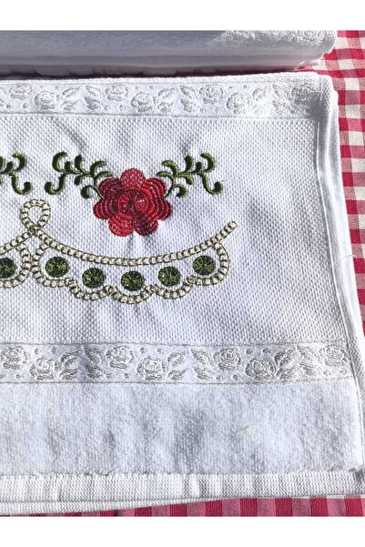 Peacock Вишитий, підходить для весільного приданого, подарунковий рушник для рук, 100% бавовна