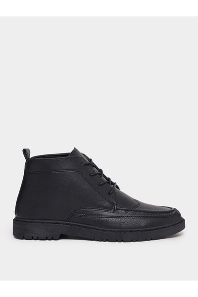 Styli Hi-Top Flat Heel Lace Up Ankle Boots