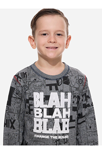 Victor and Jane By Styli All-Over Printed Sweatshirt & Joggers Set