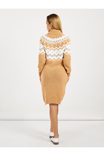 Styli Patterned Sweater Knee Length Dress