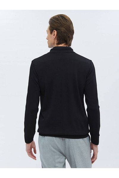 Kip Pulover din tricot de bază cu fermoar, cu gât polo