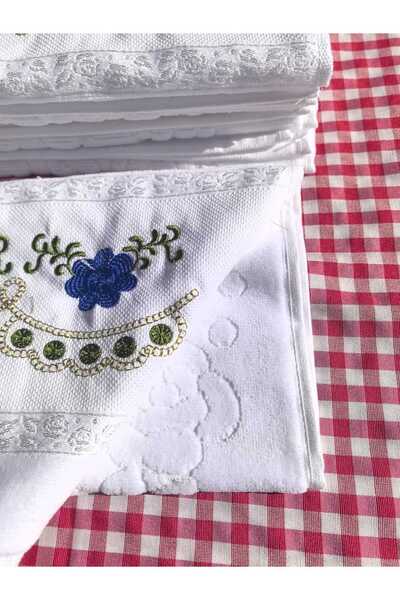 Peacock Вишитий, підходить для весільного приданого, подарунковий рушник для рук, 100% бавовна