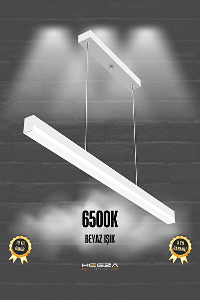 Hegza Lighting Magro 100cm ( Beyaz Kasa, Beyaz Işık ) Ledli Sarkıt Modern Led...