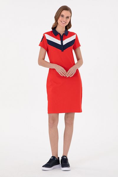 U.S. Polo Assn. Women's Red Knitted Dress 50268691 -Vr030