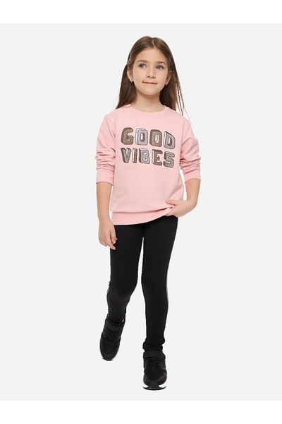Victor and Jane By Styli Slogan Print Round Neck Sweatshirt & Leggings Set