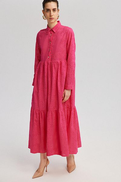 Touché Privé Scalloped Shirt Collar Dress