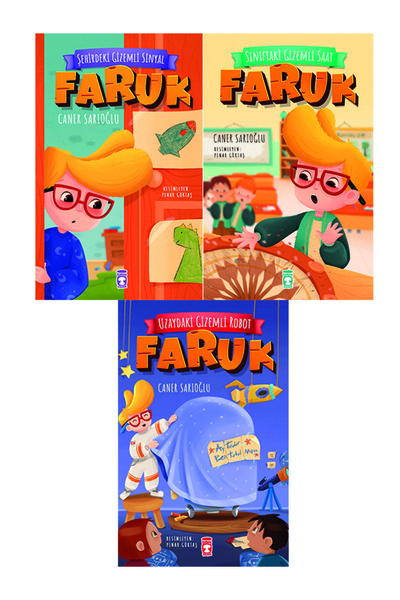 Timaş Çocuk 2. ve 3. Sınıf Okuma Seti 3 Kitap Faruk Serisi Uzaydaki Gizemli R...