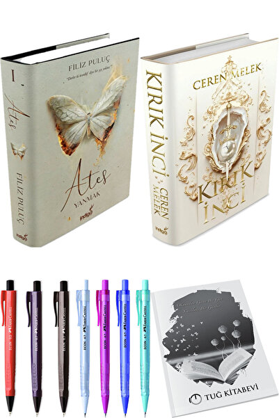 İndigo Kitap Ateş Yanmak 1 Ciltli ve Kırık İnci Ciltli + Hediyeli