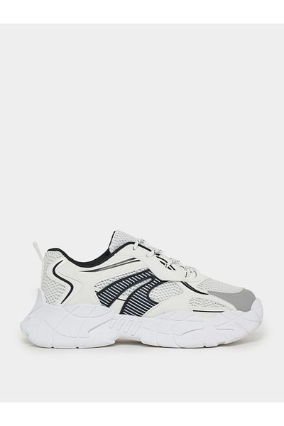 Styli Color Block Graphic Cut Out Chunky Sole Sneakers