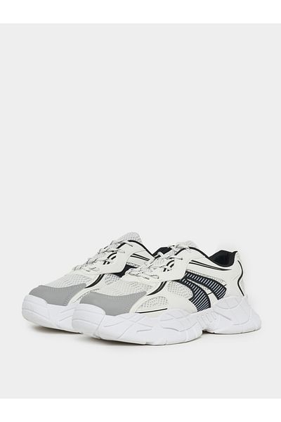 Styli Color Block Graphic Cut Out Chunky Sole Sneakers