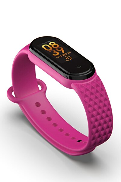 PUFWİN Xiaomi Mi Band 5 Ve 6 Uyumlu Kordon (kabartma Desenli)