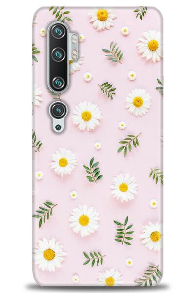 MRCİLETİSİM Xiaomi Mi Note 10 Pro Kılıf HD Baskılı Kılıf - Papatyalar + Tam E...
