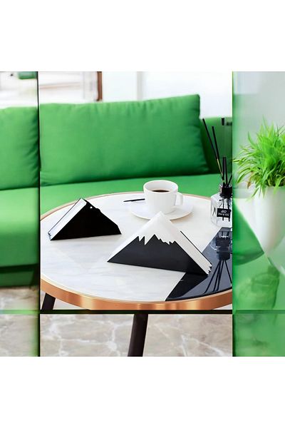 PEKA Decorative Fashionable and Durable Metal Napkin Holder Snowy Mountain Design