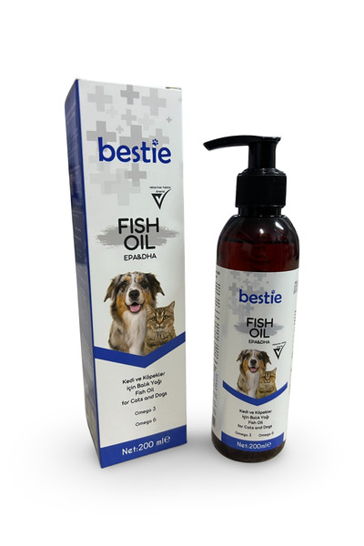 Bestie Kedi Ve Köpekler için Balık Yağı 200ml (Tüy Sağlığı ve İştah Açma Dest...