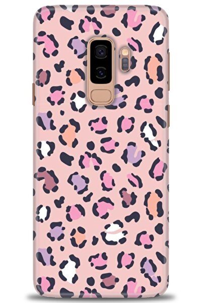MRCİLETİSİM Samsung Galaxy S9 Plus Kılıf HD Baskılı Kılıf - Pembe Leopar + Ta...