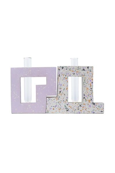 Anadolia Σετ κομψό βάζο με σχέδιο Terrazzo