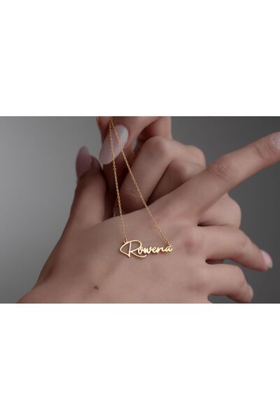 DECOVIENO KİŞİYE ÖZEL İSİMLİ KOLYE İSİM KOLYE 925 Ayar Gümüş Kolye