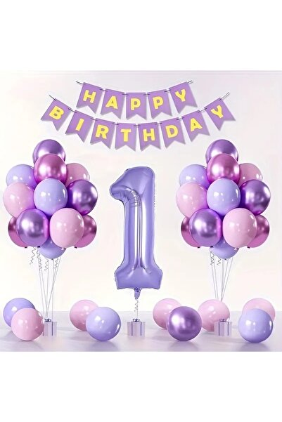 DÜVENCİ TİCARET SET BALON DE 1 AN CU NUMERE VIOLE