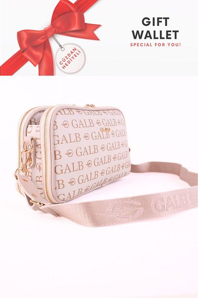 GALB LEATHER Women's Shoulder Bag with Wallet and Gift, 5 Compartments, Wide Strap, Suitable for Daily Use, Price
