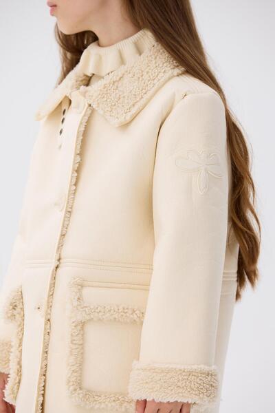 Tyess Bg Store Kız Çocuk Ekru Mont