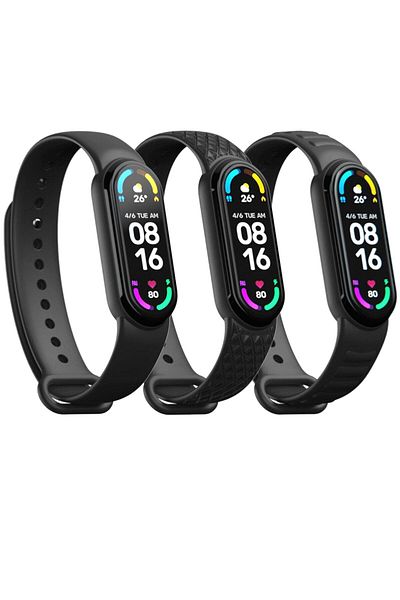 APEXEL مجموعة أحزمة سيليكون متوافقة مع Xiaomi Mi Band 5 و6 مكونة من 3 قطع