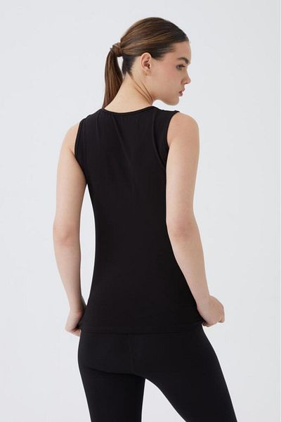 Almila Body de damă din bumbac fără mâneci cu decolteu în U - Lycra, tricou 2049