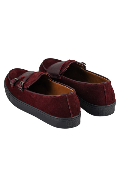 NOOSY Ανδρικό αθλητικό παπούτσι Claret Red από γνήσιο δέρμα