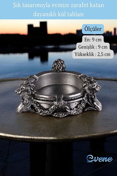Evene Ashtray Silver Antique Ash Tray Decorative Ashtray Model 7