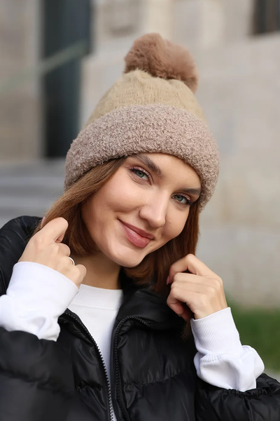 REMSA Жіноча шапка з норки 1136 - з помпоном