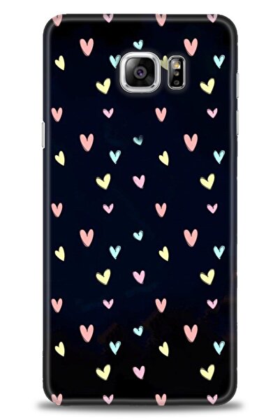 MRCİLETİSİM Samsung Galaxy Note 5 Kılıf HD Baskılı Kılıf - Mini Mini Kalpler