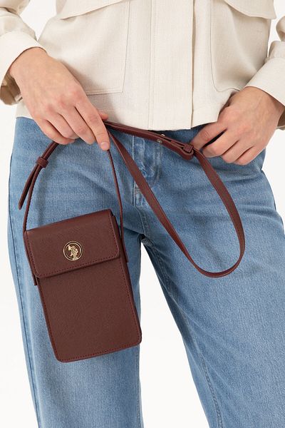 U.S. Polo Assn. Women's Burgundy Phone Bag 50300339 -Vr014