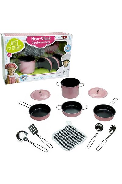 Vardem 11-Piece Pink Enamel Nonstick Cookware Set - Vr-Ch20315