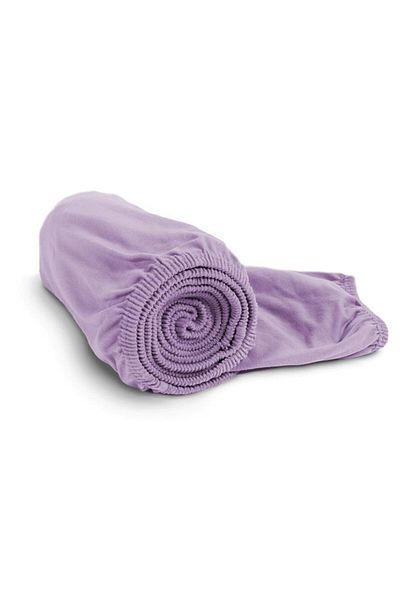 Tertio Combed Cotton Elastic Single or Double Bed Sheet - Lilac