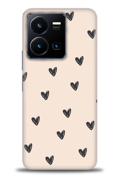 MRCİLETİSİM Tecno Spark Go 2023 Case Hd Printed Case - Tiny Hearts + Full Scr...